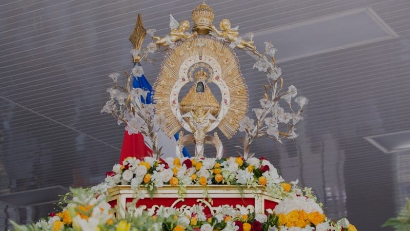 A ceremonial statue used to celebrate the Virgin of Los Angeles celebration in Costa Rica.