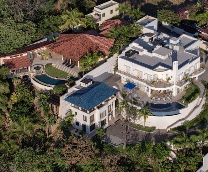Aerial view of luxury vacation rental